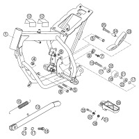 RAHMEN / SEITENSTAENDER 50 MINI + JUNIOR  