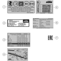 TECHNISCHE INFO AUFKLEBER