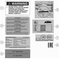 TECHNISCHE INFO AUFKLEBER