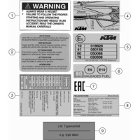TECHNISCHE INFO AUFKLEBER