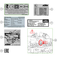 TECHNISCHE INFO AUFKLEBER