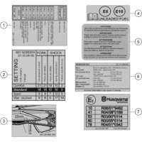 TECHNISCHE INFO AUFKLEBER