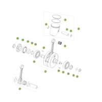 KURBELWELLE/KOLBEN/AUSGLEICHSWELLE