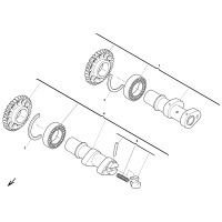 NOCKENWELLE ANSAUGSEITE AUSPUFFSEITE