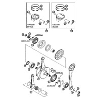 KURBELWELLE / KOLBEN 450 / 525 EXC+MXC RACING