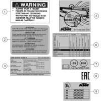 TECHNISCHE INFO AUFKLEBER