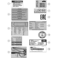 TECHNISCHE INFO AUFKLEBER