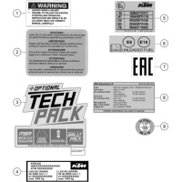 TECHNISCHE INFO AUFKLEBER