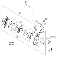 BREMSZANGE VORNE BREMBO 640 LC4 SUPERMOTO