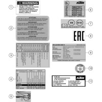 TECHNISCHE INFO AUFKLEBER