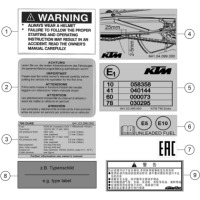 TECHNISCHE INFO AUFKLEBER