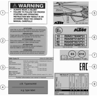 TECHNISCHE INFO AUFKLEBER