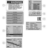 TECHNISCHE INFO AUFKLEBER