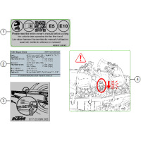 TECHNISCHE INFO AUFKLEBER