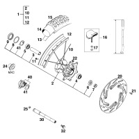VORDERRAD 250-360 MXC,EXC,EGS