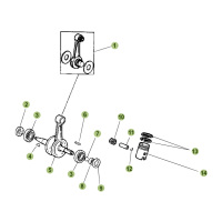 KURBELWELLE/KOLBEN/AUSGLEICHSWELLE