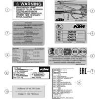 TECHNISCHE INFO AUFKLEBER