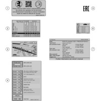 TECHNISCHE INFO AUFKLEBER