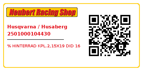 Husqvarna / Husaberg 2501000104430