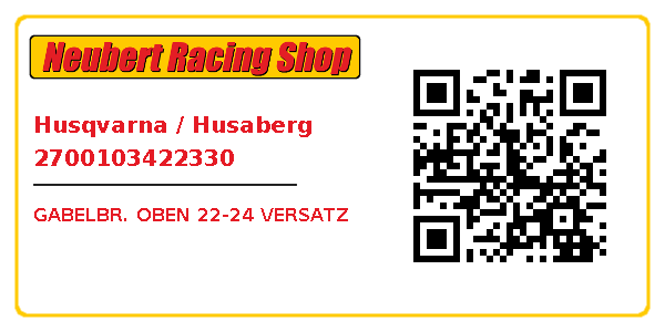 Husqvarna / Husaberg 2700103422330