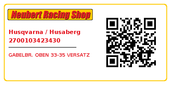 Husqvarna / Husaberg 2700103423430