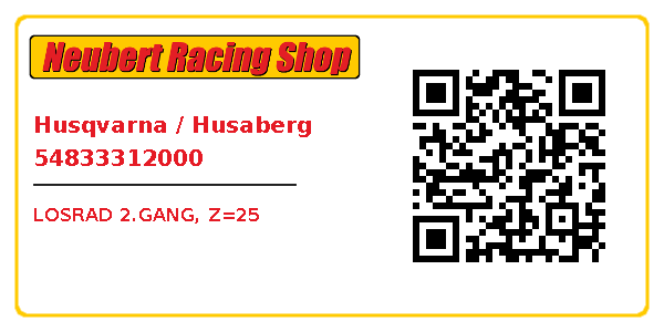 Husqvarna / Husaberg 54833312000