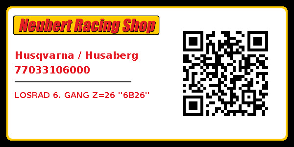 Husqvarna / Husaberg 77033106000