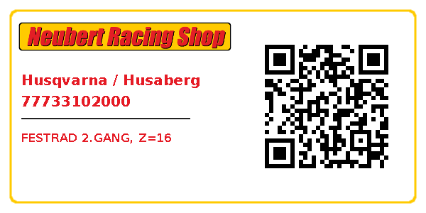 Husqvarna / Husaberg 77733102000