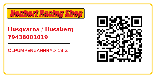 Husqvarna / Husaberg 79438001019