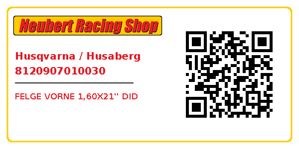 Husqvarna / Husaberg 8120907010030