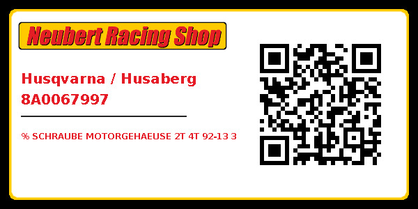 Husqvarna / Husaberg 8A0067997