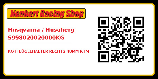 Kotflügelhalter Rechts 48mm KTM Husqvarna / Husaberg S998020020000KG