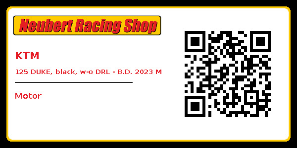 KTM 125 DUKE, black, w-o DRL - B.D. 2023 M