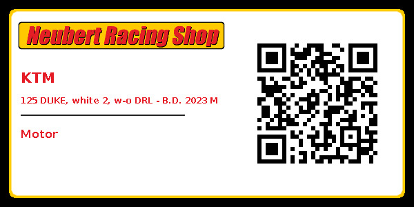 KTM 125 DUKE, white 2, w-o DRL - B.D. 2023 M