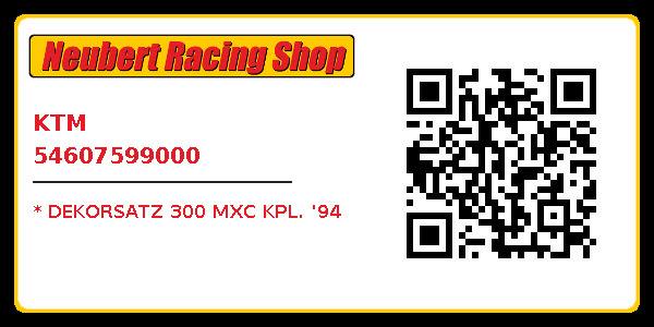 * Dekorsatz 300 Mxc komplett '94 KTM 54607599000