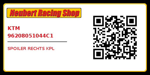 Spoiler Rechts Kpl KTM 96208051044C1