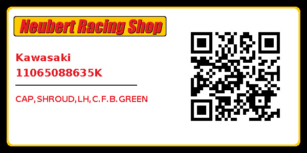 Cap,shroud,lh,c.f.b.green Kawasaki 11065088635K