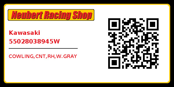 Cowling,cnt,rh,w.gray Kawasaki 55028038945W