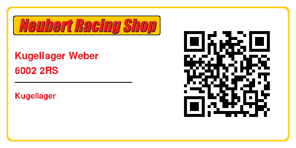 Kugellager Weber 6002 2RS