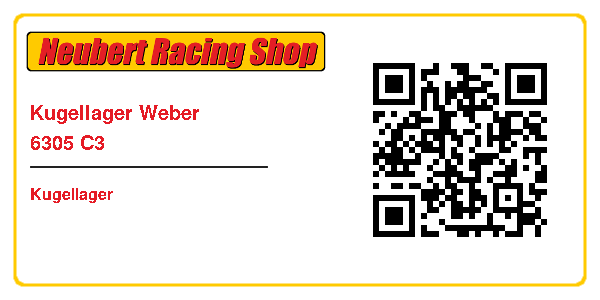 Kugellager Weber 6305 C3