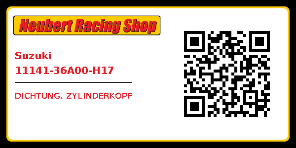 Suzuki 11141-36A00-H17