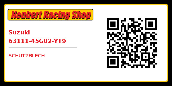 Suzuki 63111-45G02-YT9