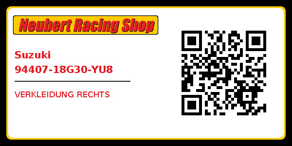 Suzuki 94407-18G30-YU8