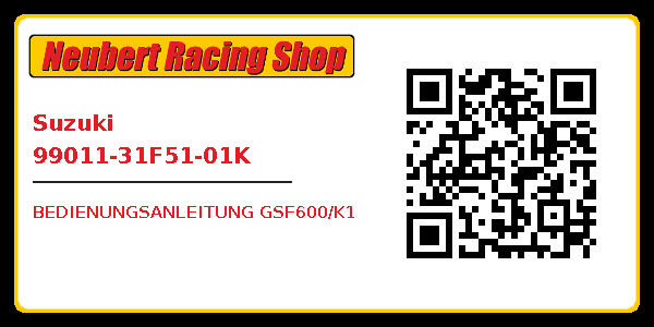 Suzuki 99011-31F51-01K