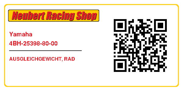 Yamaha 4BH-25398-80-00