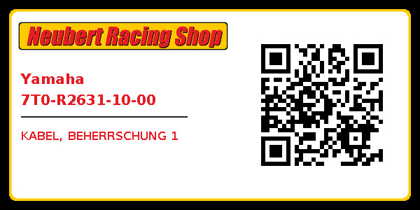 Yamaha 7T0-R2631-10-00