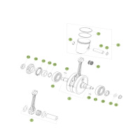 KURBELWELLE/KOLBEN/AUSGLEICHSWELLE