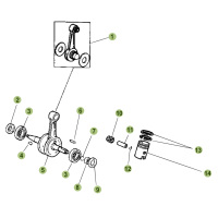 KURBELWELLE/KOLBEN/AUSGLEICHSWELLE
