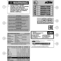 TECHNISCHE INFO AUFKLEBER