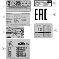 TECHNISCHE INFO AUFKLEBER
